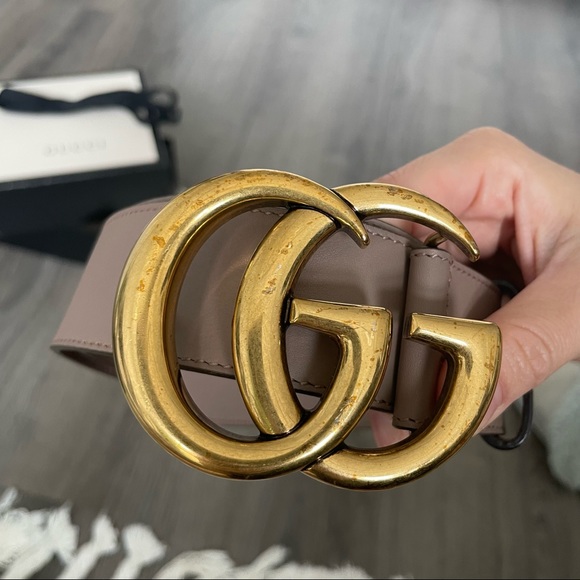Authentic Gucci GG Marmont Belt - Dusty Pink - Picture 7 of 11